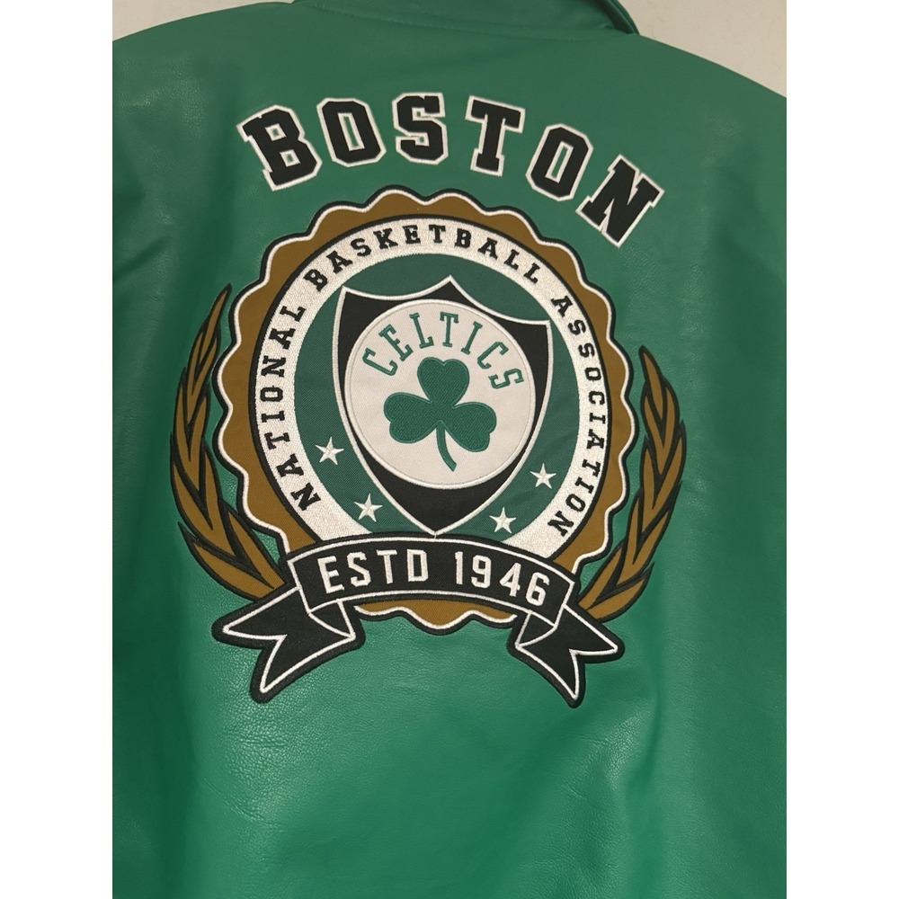 BOSTON CELTICS🍀 ULTRA GAME LEATHER JACKET SIZE XL - Picture 15 of 16